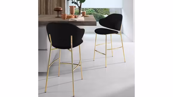 Scaun de bar Holly textil Venice Black