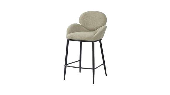 Scaun de bar Jorge textil Grej