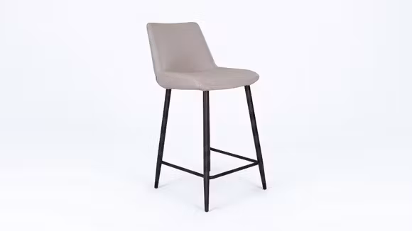Scaun de bar Montana, piele Linea Light Grey