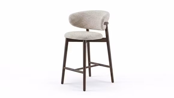 Scaun de bar Oleandro Smoke + Boucle Hemp