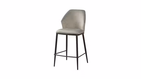 Scaun de bar Pedro textil Grey