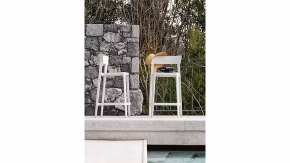 Scaun de bar Skin Matt Optic White