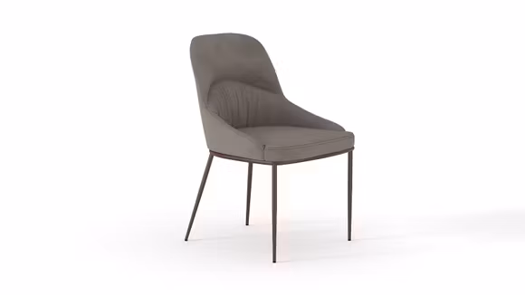 Scaun Mondo textil Future Bej, picioare Copper Straight Brushed