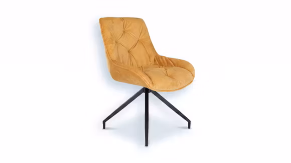 Scaun Rotativ Alea Velvet Yellow