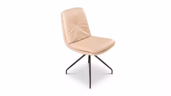 Scaun rotativ fara brate Biloxi, piele Life Line Biscuit