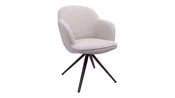 Scaun rotativ Helene textil Beige