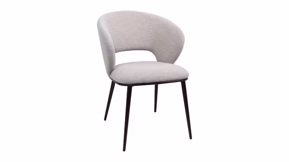 Scaun Savvy textil Beige, produs expus, cu design minimalist, sezut confortabil si decupaj in zona lombara.