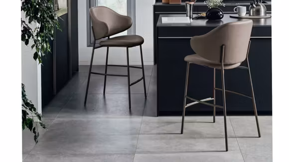 Scaun de bar Holly textil Softer Mud Brown