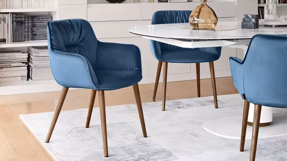 Scaun Cocoon Walnut/Ocean Blue