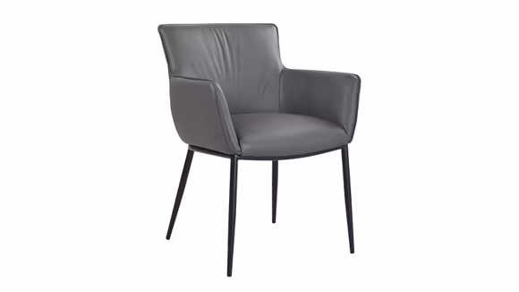 Scaun Georgia cu brate piele Linea Iron