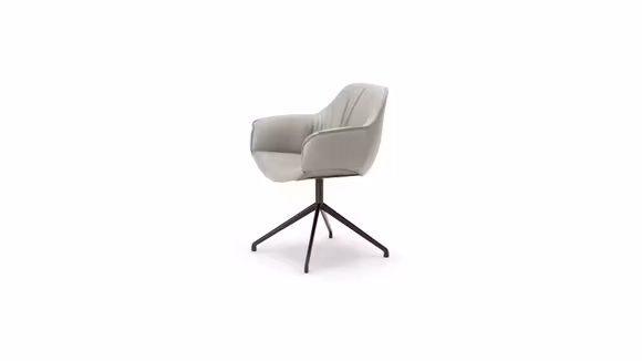 Scaun rotativ Scarlett Turn piele Artico