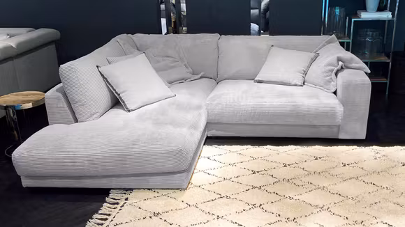 Canapea de colt Seventies Cord Grey, stanga
