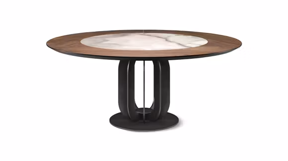 Masa rotunda Soho Ceramica Wood 160 cm