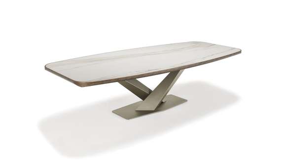Masa Stratos ceramica Premium Matt Golden Calacatta 200 cm