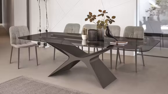 Masa Baltik Anthracite/Smoky Grey Glass 260x120