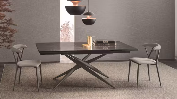 Masa Extensibila Tiffany Anthracite/Gloss Greek Black 160x90