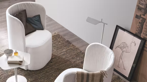 Fotoliu Vanessa textil Froissè Linen