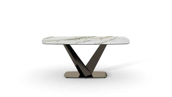 Masa Vanity Ceramica Luxury Pandora 180x90, cu blat ceramic lucios si structura metalica neagra cu design modern.