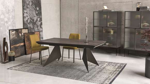 Masa extensibila Vela Anthracite/Black Oxide 200(300)x100