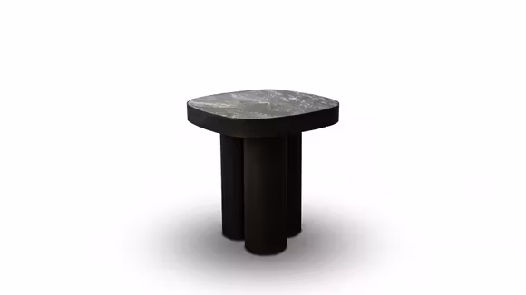 Masuta de cafea Zafon cu top din ceramica KL-176 si structura metalica Bronze Powdered Coat N6, cu design compact si modern.